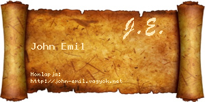 John Emil névjegykártya